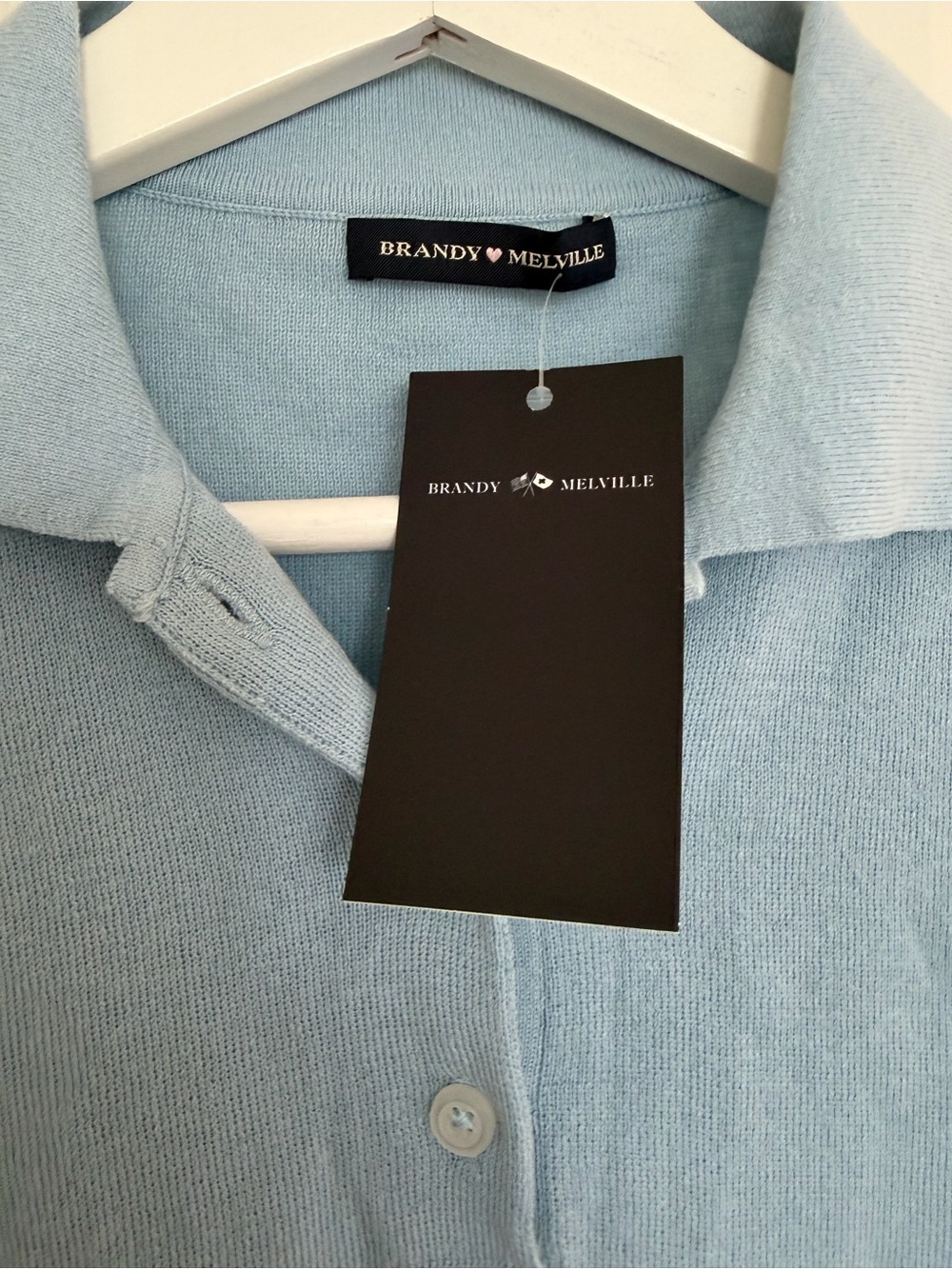 Brandy Melville Baby Blue Top - Picture 3 of 4